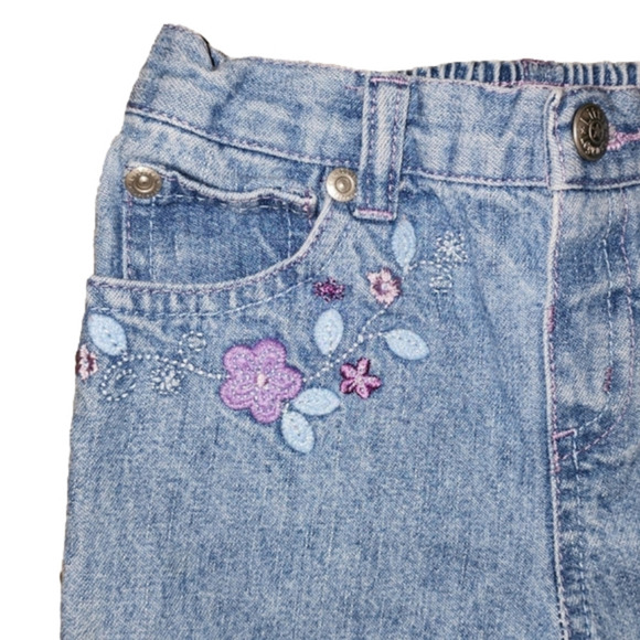 LITTLE LEGENDS Jeans with Embroidered Flowers - Picture 2 of 5